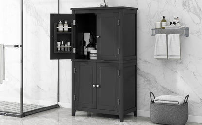 Bathroom floor storage cabinet