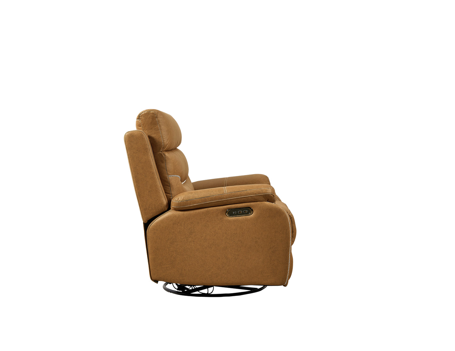 Electric adjustable leather armchair