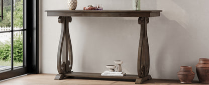 48 inch rustic vintage console table.