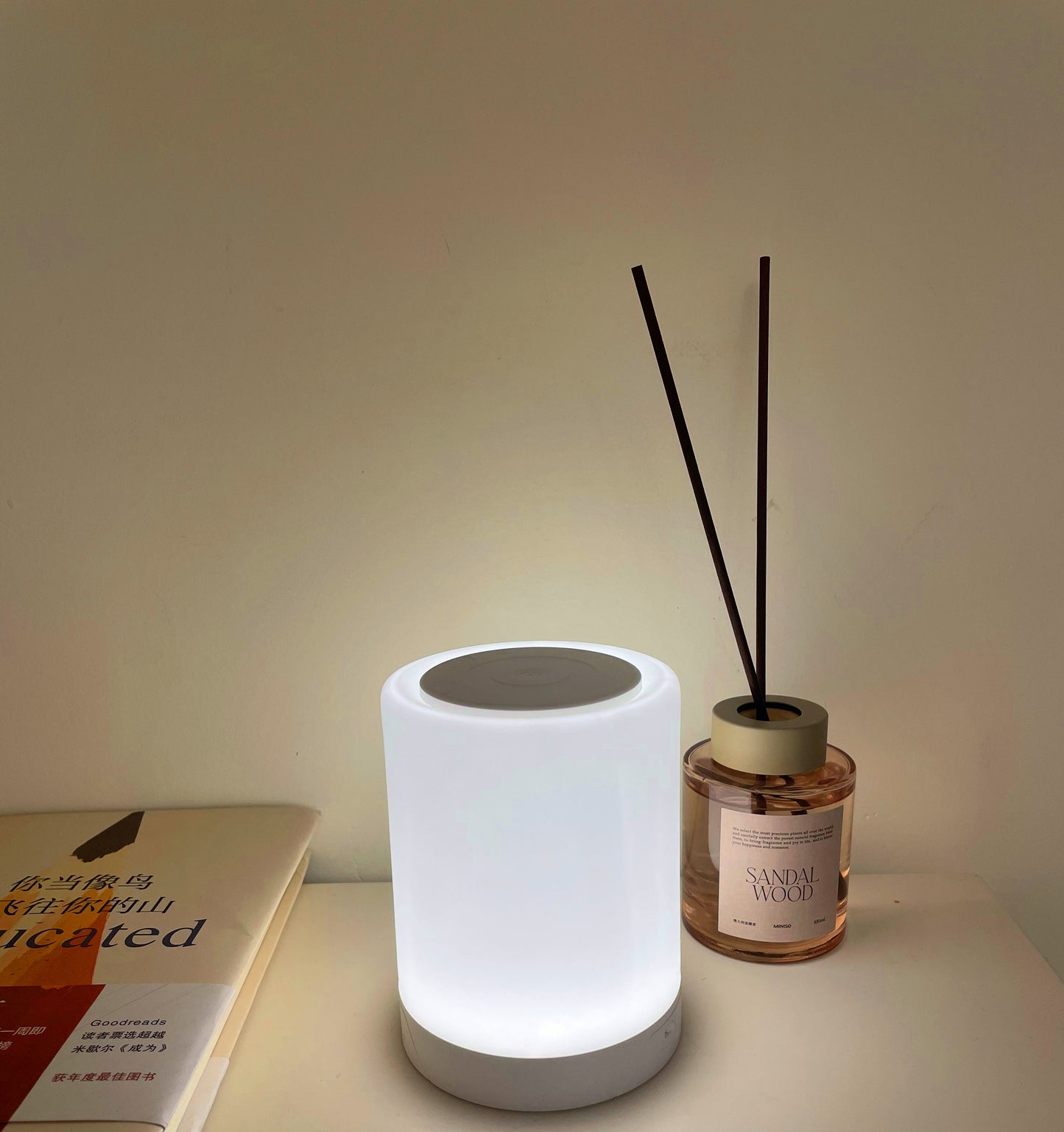 Touch lamp with multiple color choices 