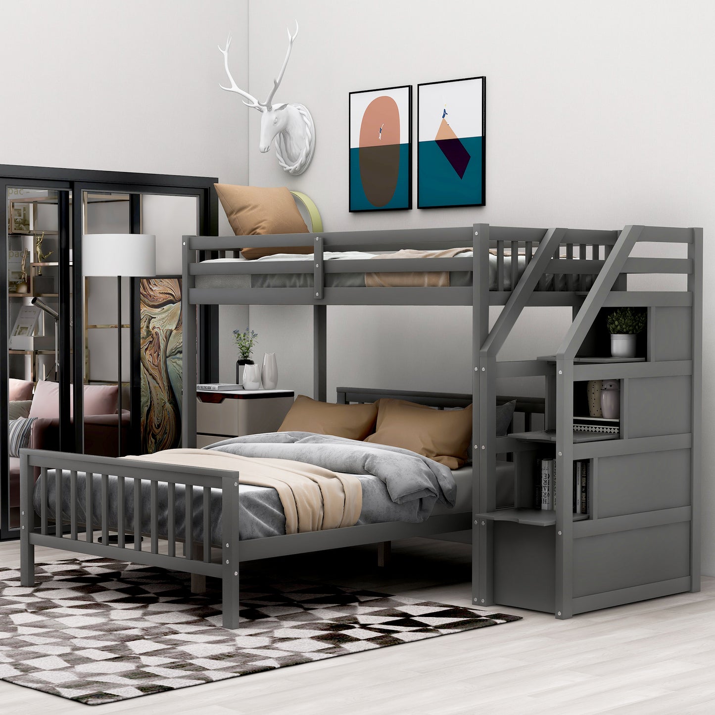 Bunk bed with stairs