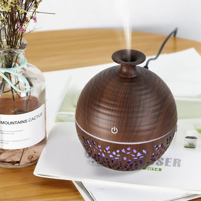 New Hollow Wooden Humidifier (USB+130ml)