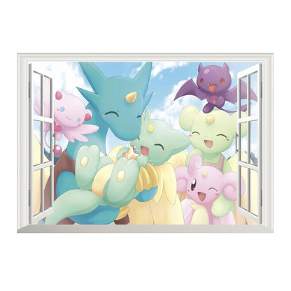 Autocollant mural 3D (Pokémon)