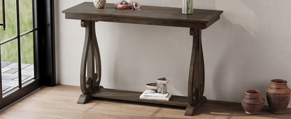 48 inch rustic vintage console table.