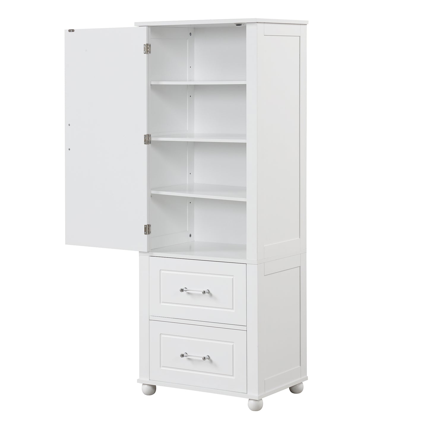 Large bathroom storage cabinet.