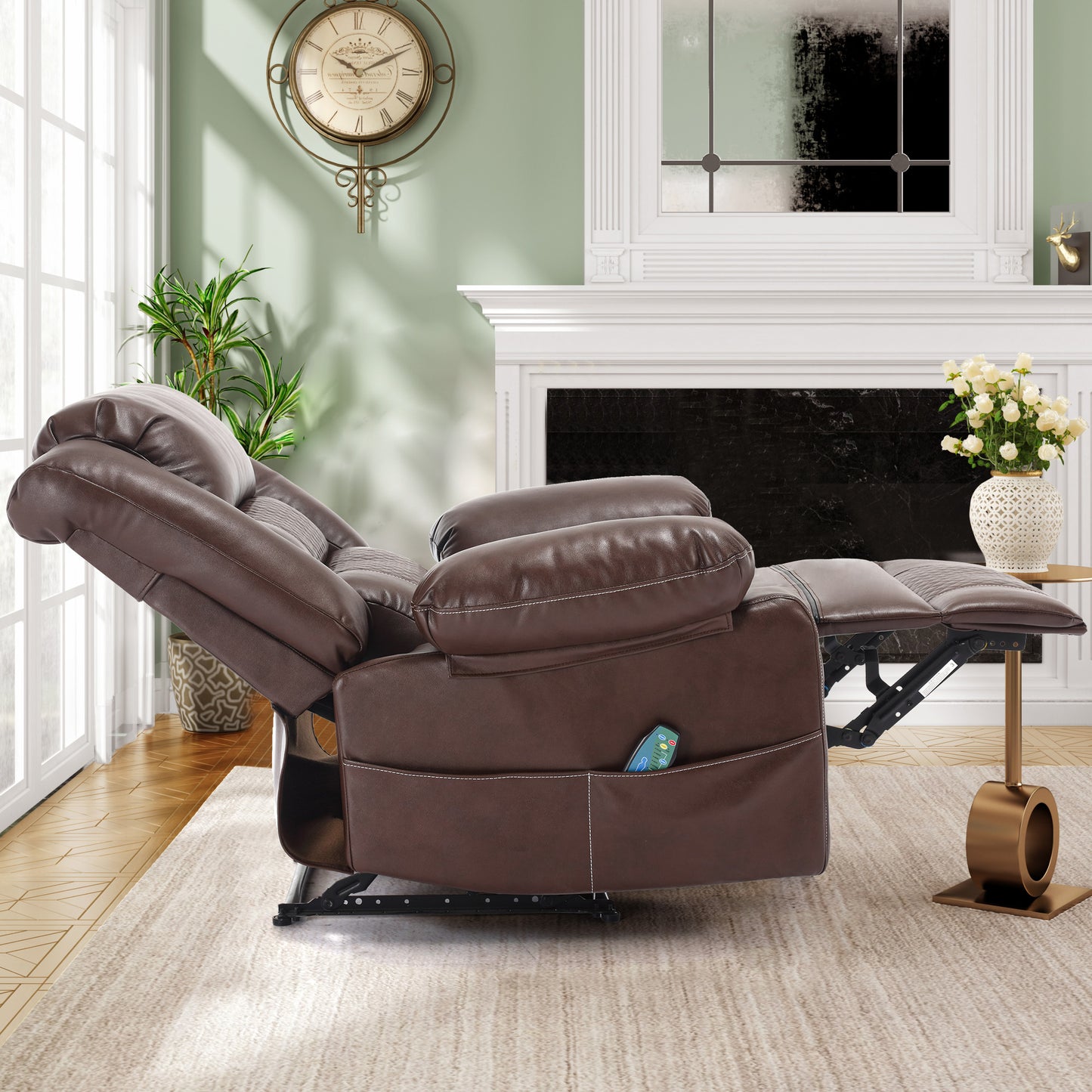 Fauteuil inclinable de massage en cuir respirant