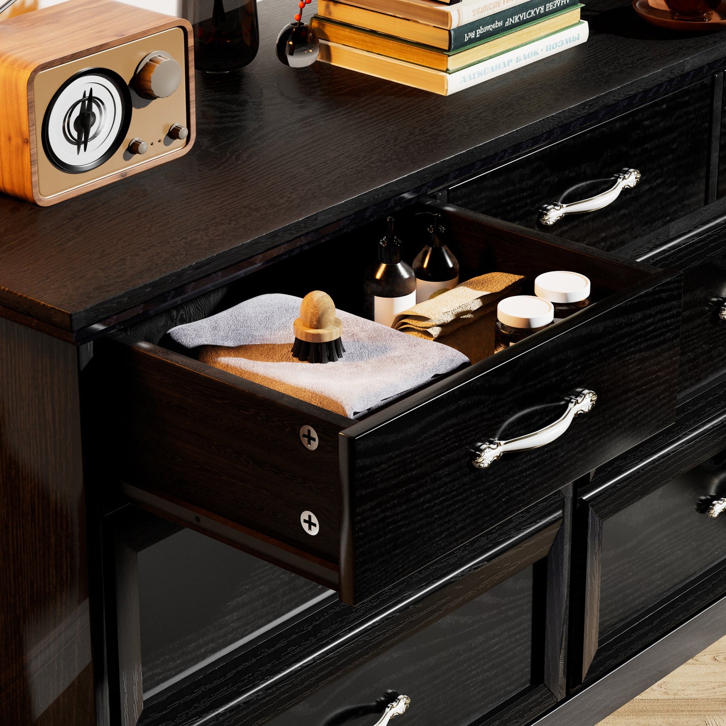 7-drawer chest of drawers.