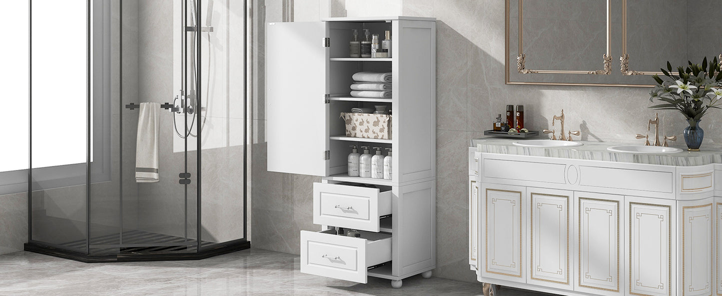 Large bathroom storage cabinet.