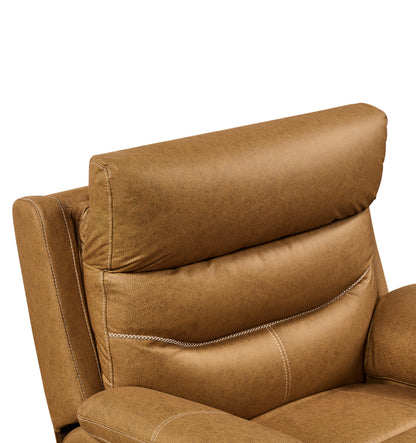 Electric adjustable leather armchair