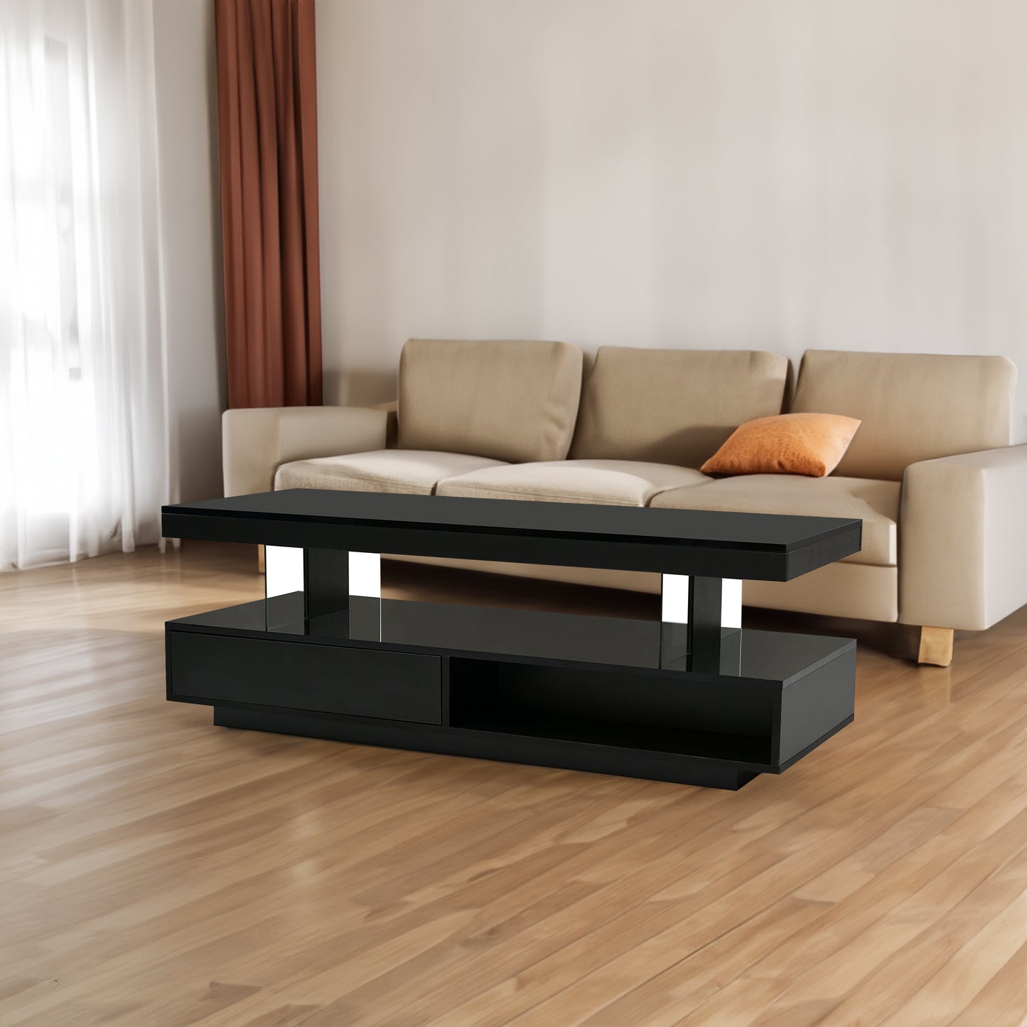 Table basse avec LED intégré