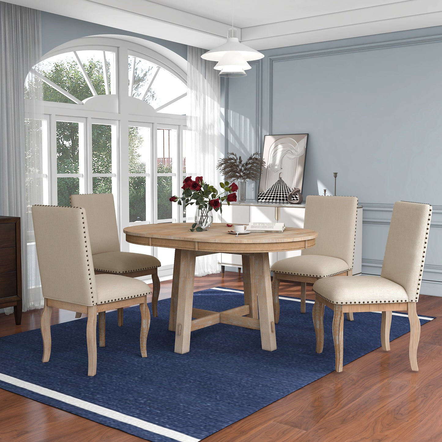 Round table set (5 pieces)