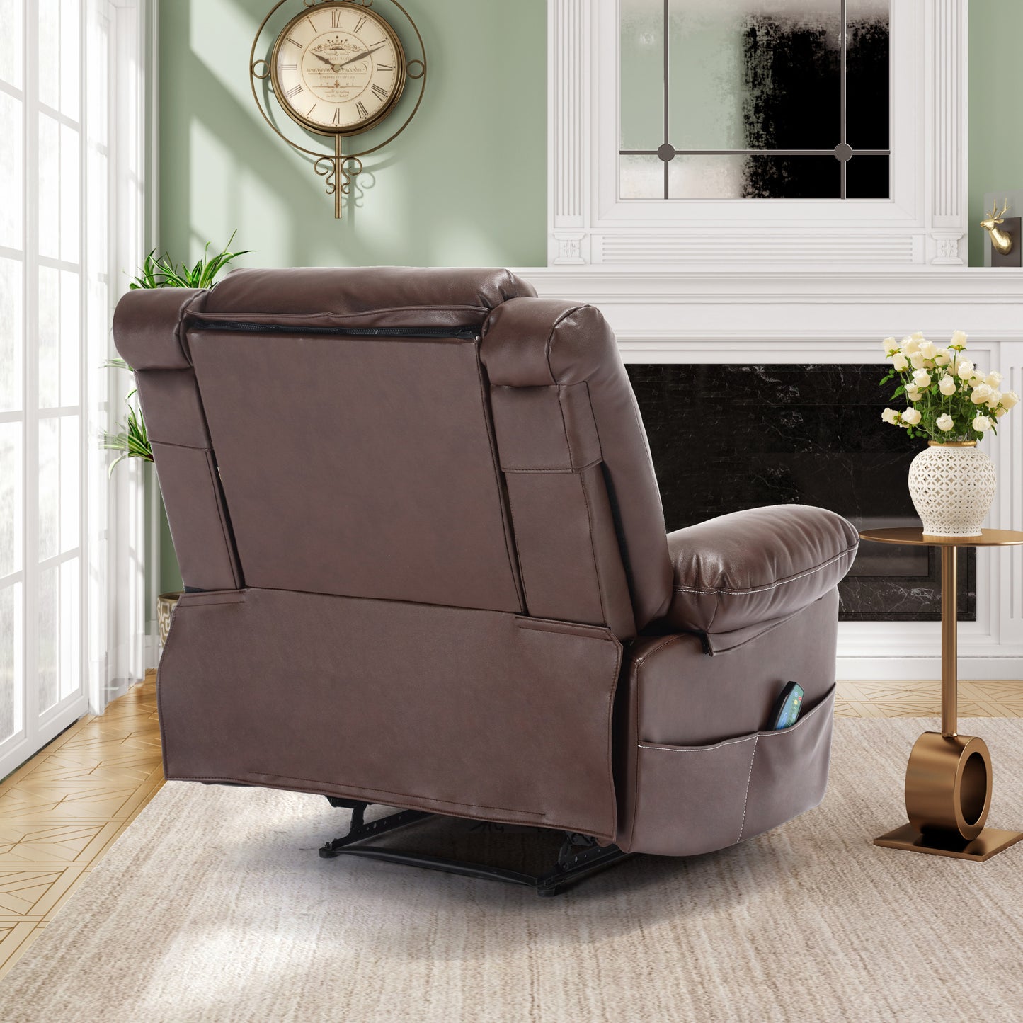 Fauteuil inclinable de massage en cuir respirant