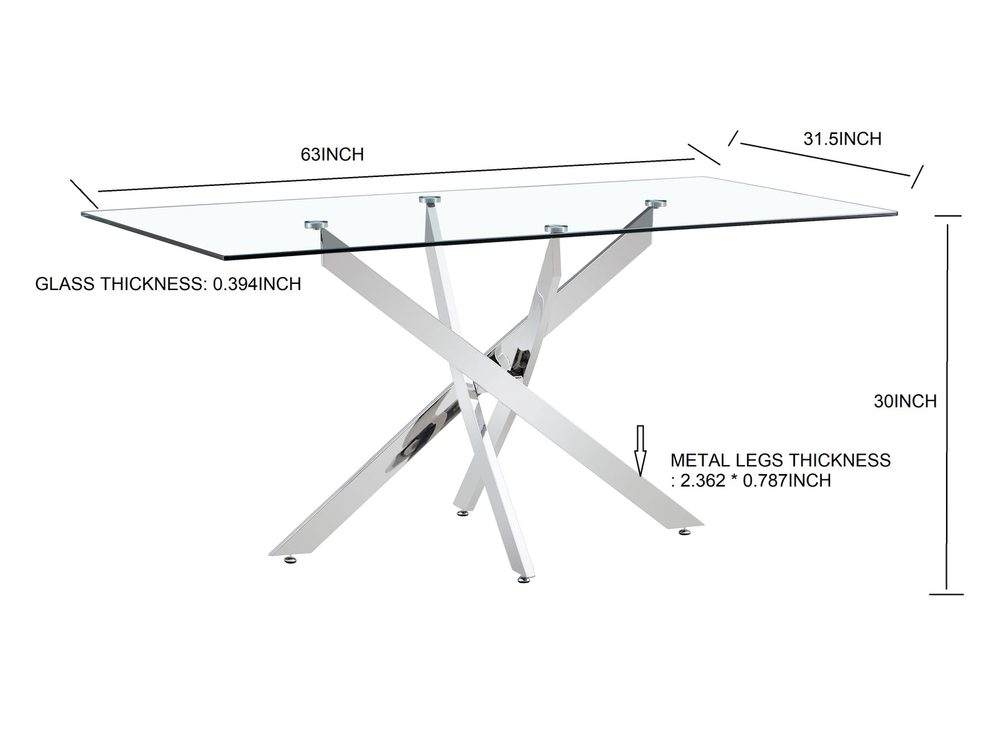 Glass kitchen table