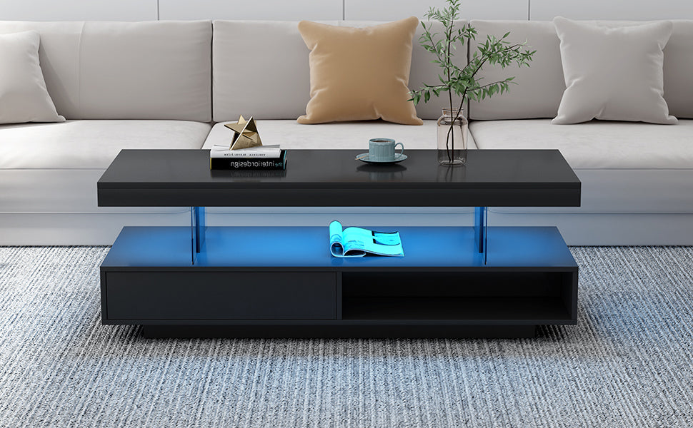 Table basse avec LED intégré