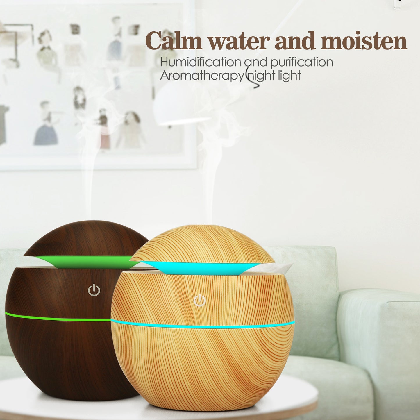 USB humidifier + aromatherapy.