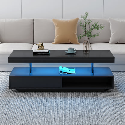 Mesa de centro con LED integrado