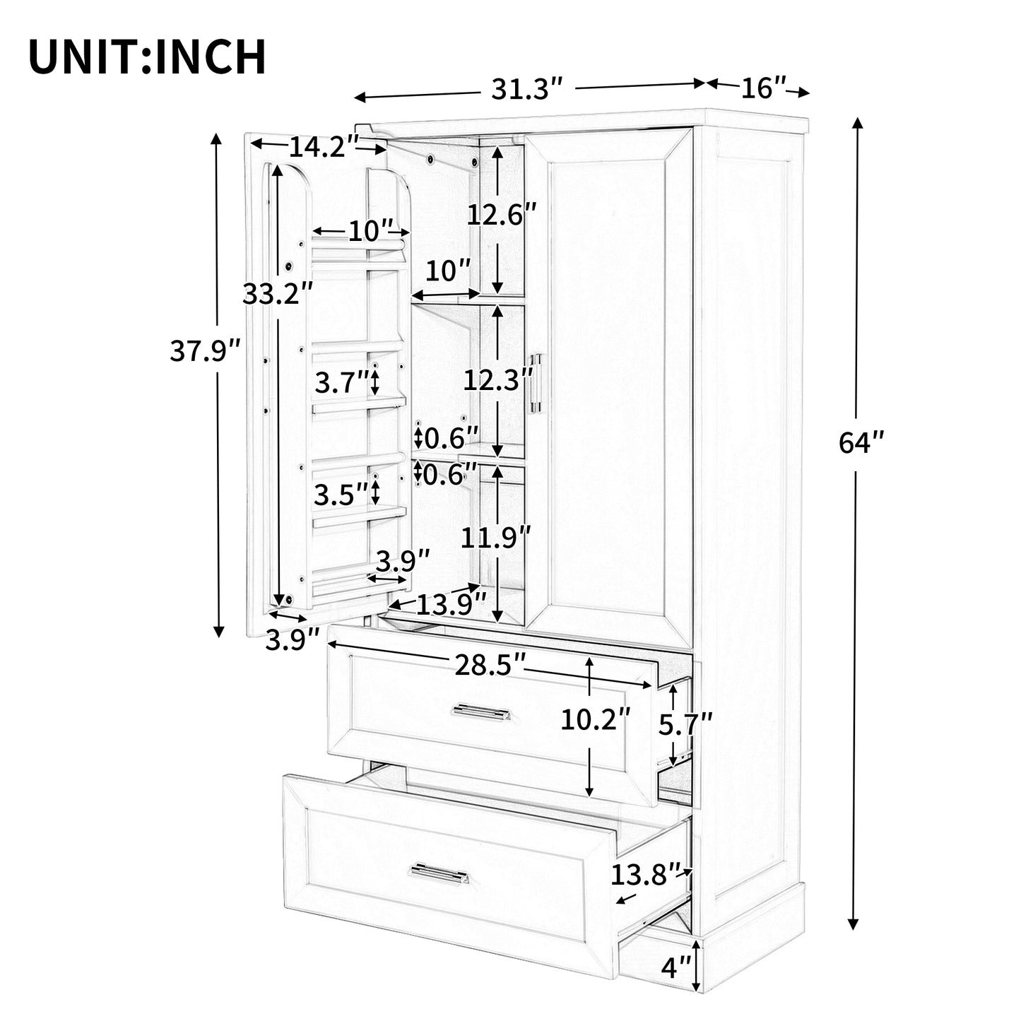 Cabinet de stockage haut de gamme