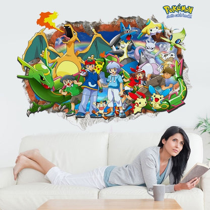 Autocollant mural 3D (Pokémon)