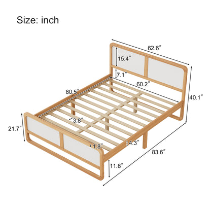 Solid Wood Platform Bed (Queen)