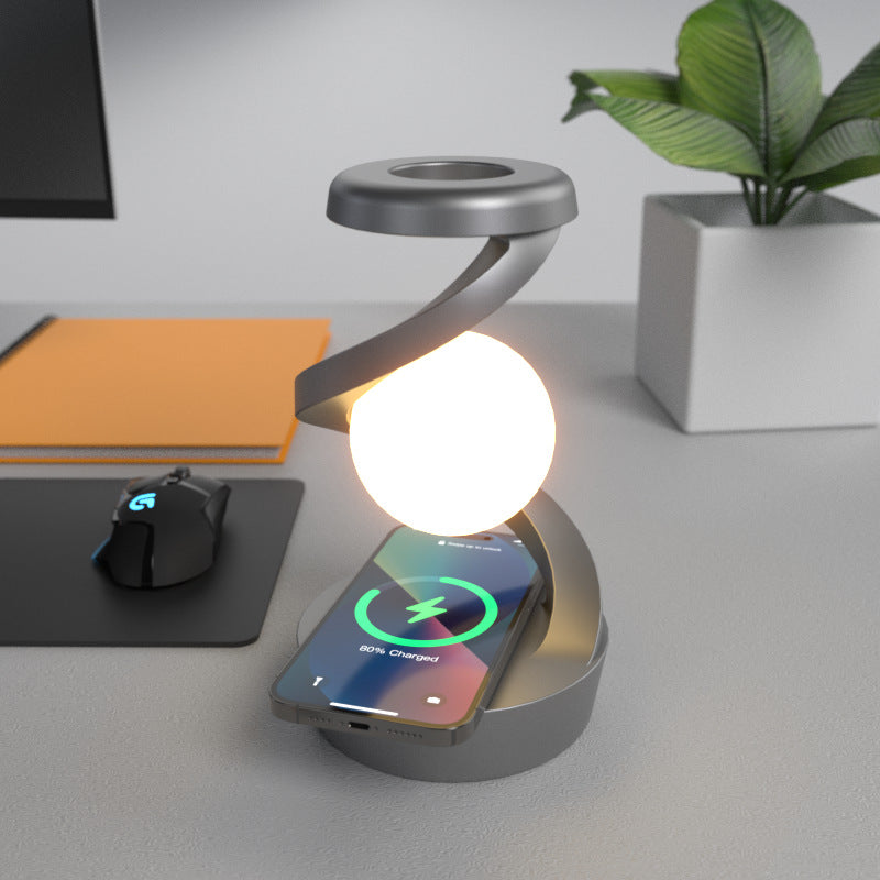 Lampe de table flottant et tournant dans l'air avec lampe solaire LED RGB