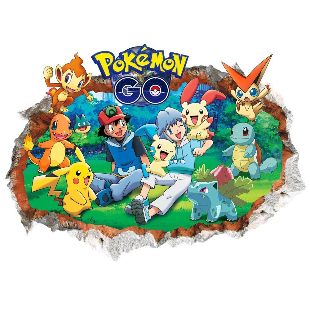 Autocollant mural 3D (Pokémon)