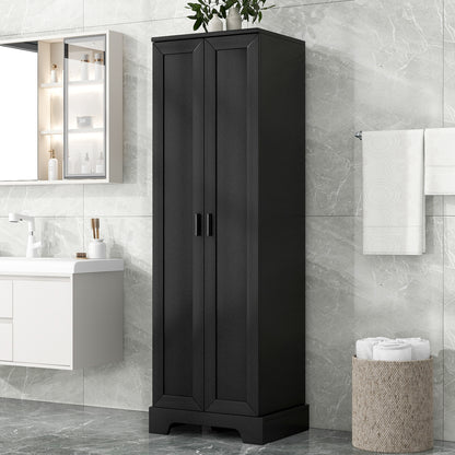 Armoire de rangement avec deux portes pour salle de bains