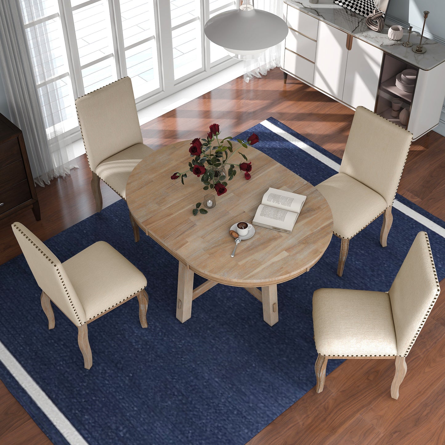 Round table set (5 pieces)