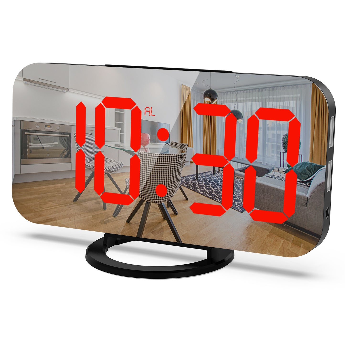 Horloges/cadrans avec LED et miroir