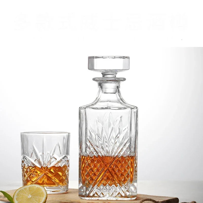 Décanteur de whisky en cristal, sans plomb, 750 ml