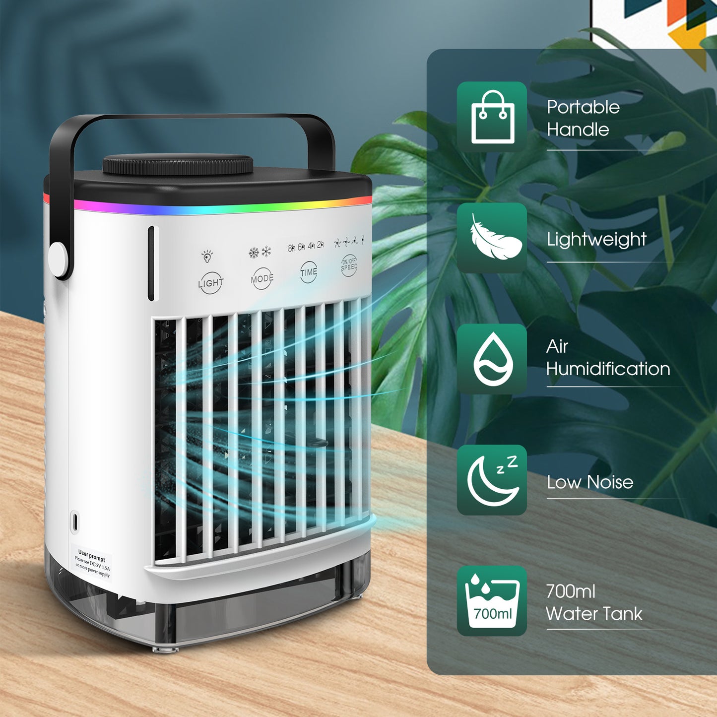 4-Speed ​​Portable Electric Air Conditioner (USB)