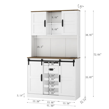 Mueble bar con puerta corrediza estilo granero