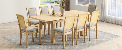 Extendable Dining Table Set (9 Pieces)