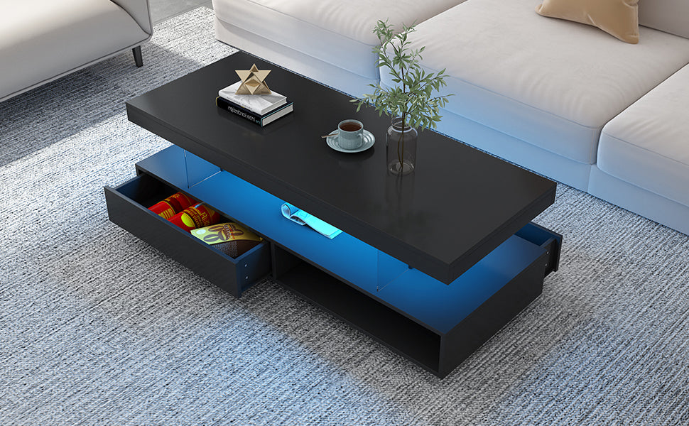 Table basse avec LED intégré