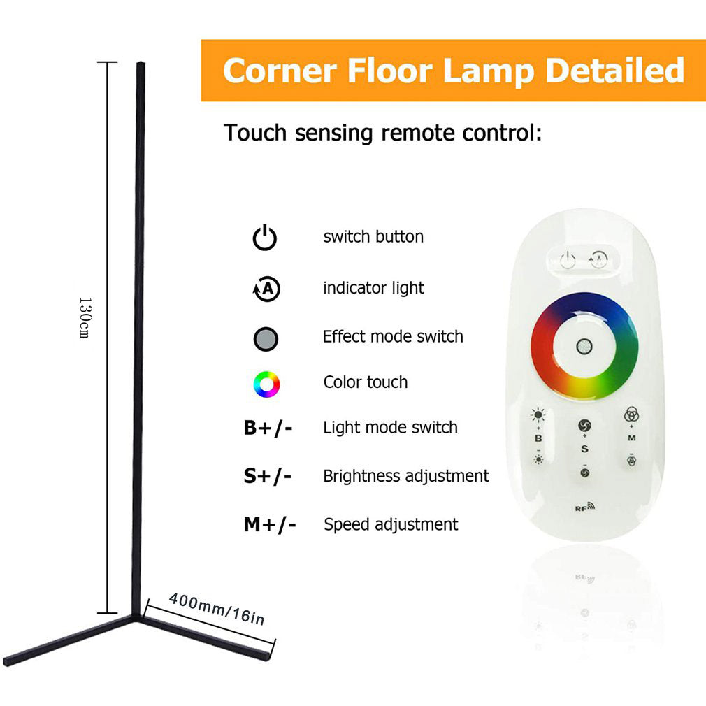 Lampe de plancher triangle RGB sectionnelle (LED)