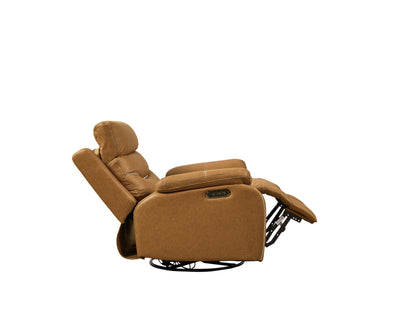 Electric adjustable leather armchair