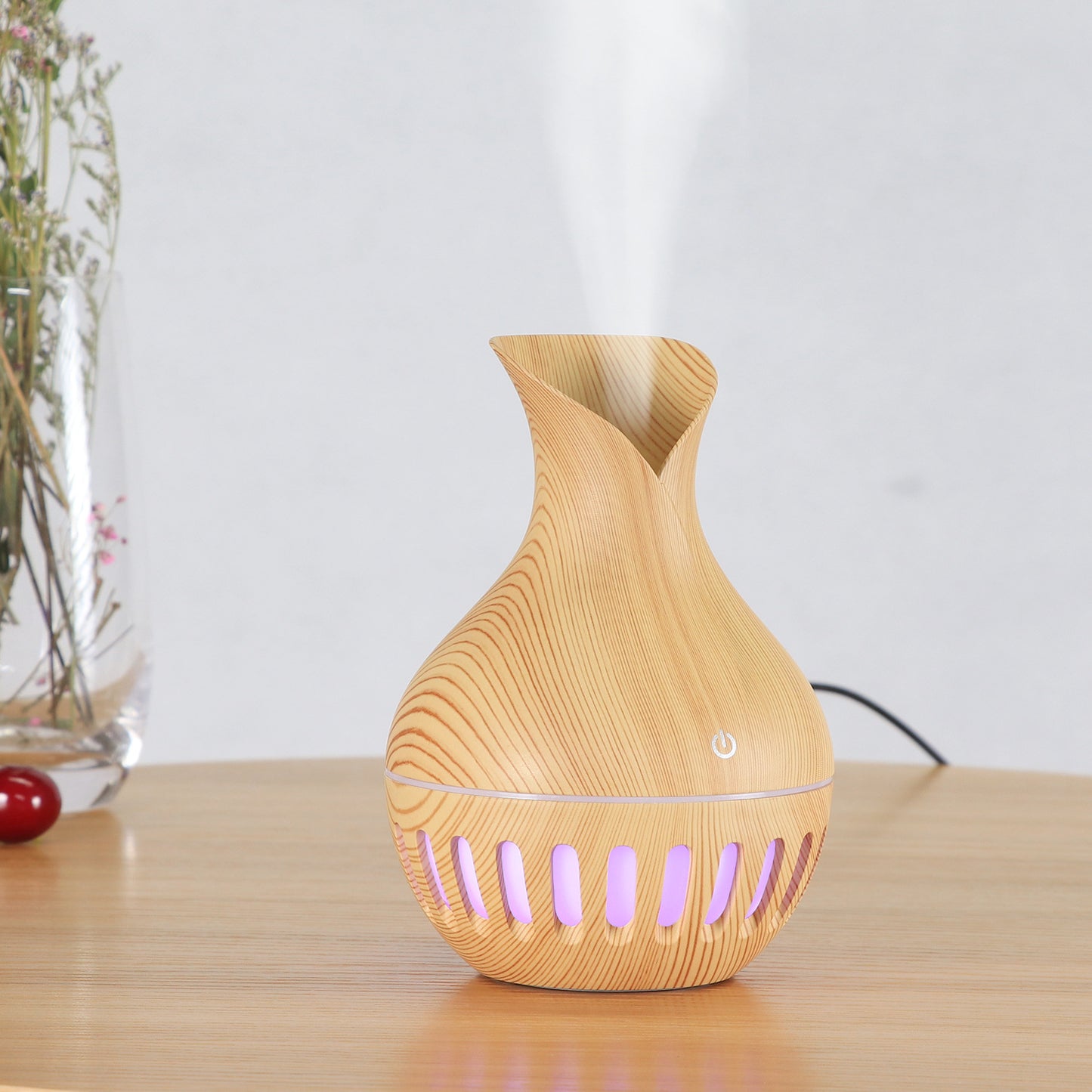 Nouveau humidificateur creux en bois (USB)