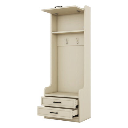 Large four-in-one piece of furniture with drawers and cabinets.