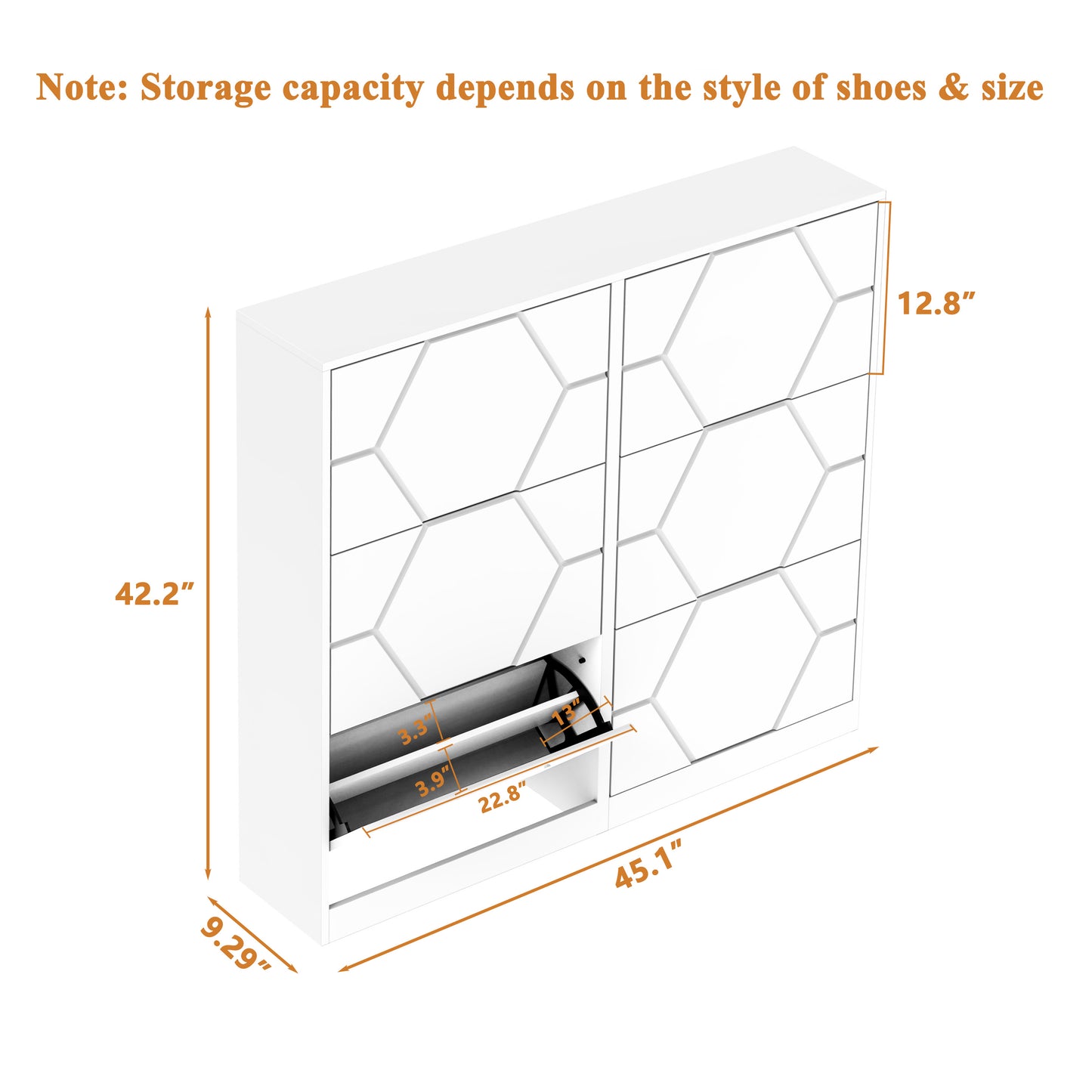 Armoire de rangement de chaussures pour l'entrée.