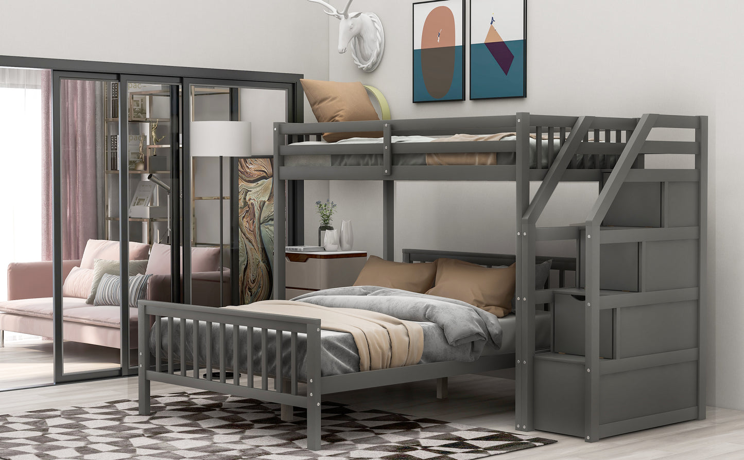 Bunk bed with stairs