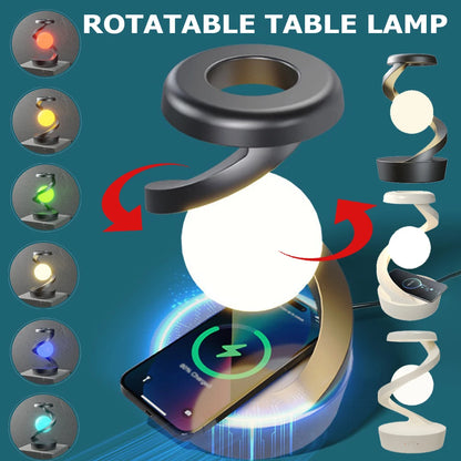 Floating and rotating table lamp in the air with RGB LED solar lamp