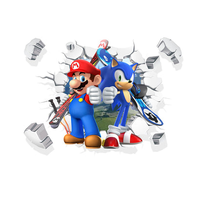 Autocollant mural (Mario et Sonic)