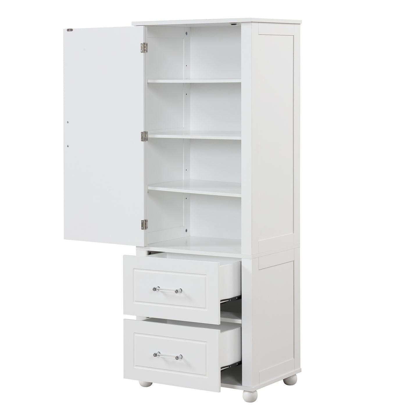 Large bathroom storage cabinet.