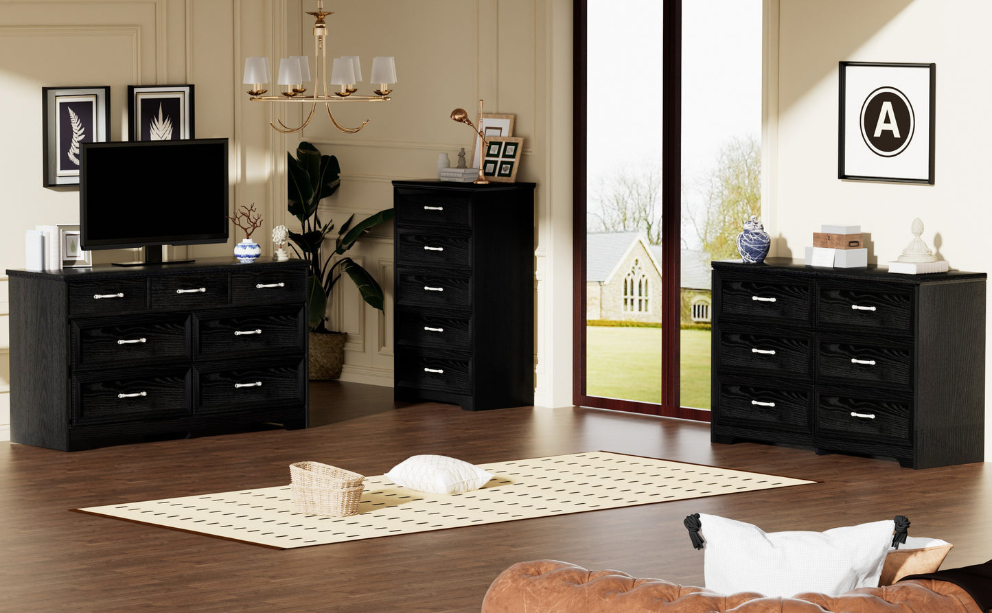 7-drawer chest of drawers.