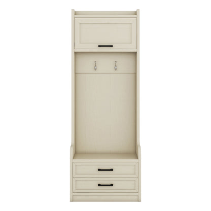 Large four-in-one piece of furniture with drawers and cabinets.