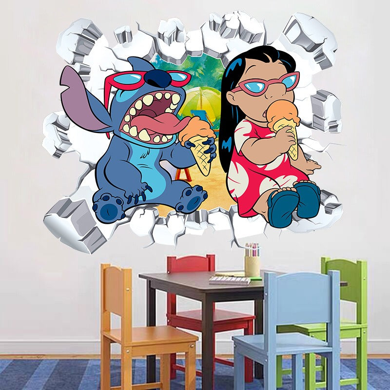 Autocollant mural (Lilo & Stitch)