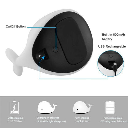 Petite veilleuse en forme de baleine (USB)