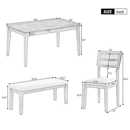 Dining table set (6 pieces)