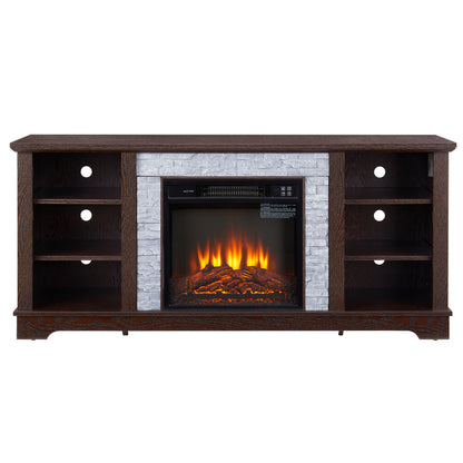 TV cabinet with fireplace