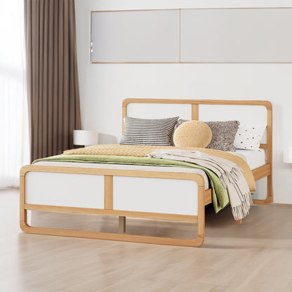 Cama de plataforma de madera maciza (Queen)