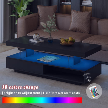 Table basse avec LED intégré